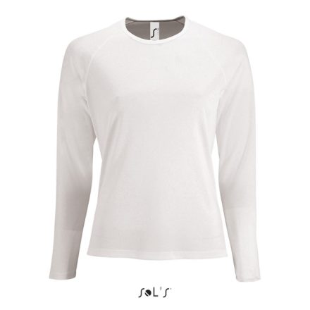 so02072wh-l   SOL'S SPORTY LSL WOMEN - LONG SLEEVE SPORTS T-SHIRT