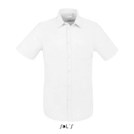 so02921wh-2xl   SOL'S BRISBANE FIT - SHORT SLEEVE OXFORD MEN'S SHIRT