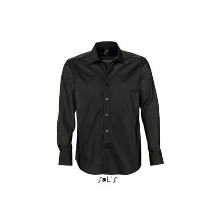 so17000bl-2xl   SOL'S BRIGHTON - LONG SLEEVE STRETCH MEN'S SHIRT