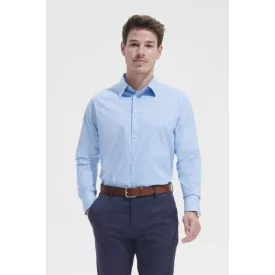  so17000drkb-m   SOL'S BRIGHTON - LONG SLEEVE STRETCH MEN'S SHIRT