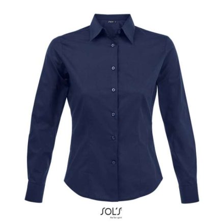 so17015drkb-2xl   SOL'S EDEN - LONG SLEEVE STRETCH WOMEN'S SHIRT