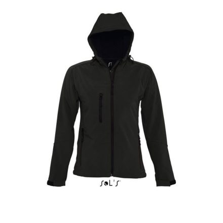 so46802bl-2xl   SOL'S REPLAY WOMEN - HOODED SOFTSHELL