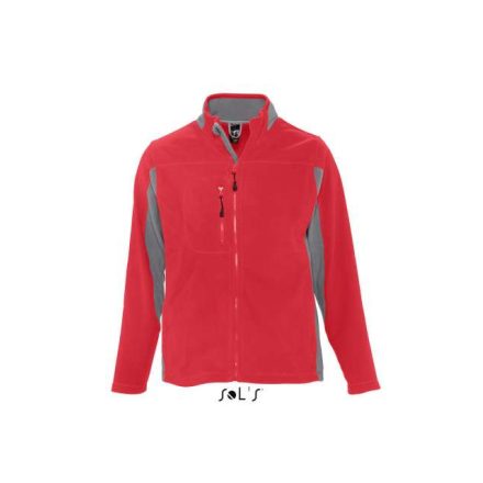 so55500re-2xl   SOL'S NORDIC - MEN’S TWO-COLOUR ZIPPED FLEECE JACKET