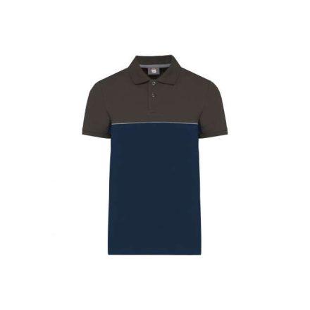 wk210nv/dg-2xl   UNISEX ECO-FRIENDLY TWO-TONE SHORT SLEEVE POLO SHIRT