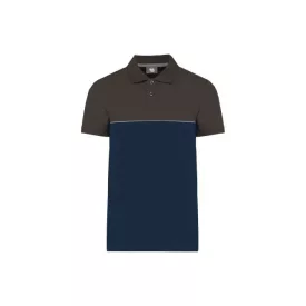   wk210nv/ro-xs   UNISEX ECO-FRIENDLY TWO-TONE SHORT SLEEVE POLO SHIRT