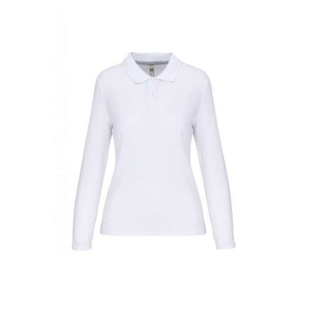 wk277wh-2xl   LADIES' LONG-SLEEVED POLO SHIRT