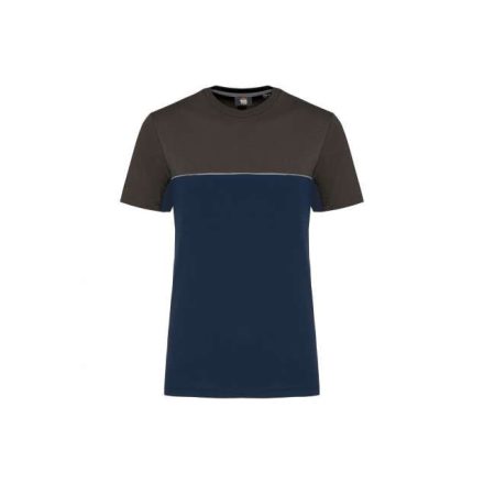 wk304nv/dg-m   UNISEX ECO-FRIENDLY SHORT SLEEVE TWO-TONE T-SHIRT