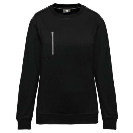 wk403bl/si-2xl   UNISEX DAYTODAY CONTRASTING POCKET SWEATSHIRT