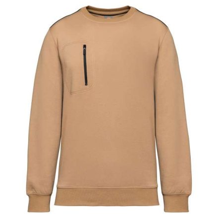 wk403ca/bl-l   UNISEX DAYTODAY CONTRASTING POCKET SWEATSHIRT