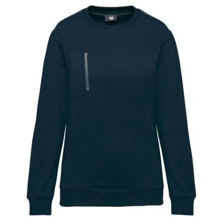 wk403nv/si-2xl   UNISEX DAYTODAY CONTRASTING POCKET SWEATSHIRT