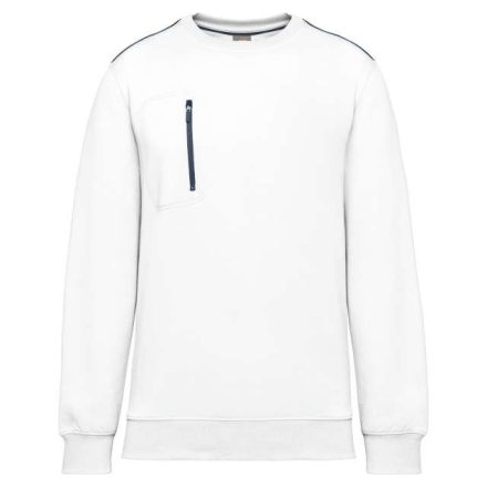 wk403wh/nv-2xl   UNISEX DAYTODAY CONTRASTING POCKET SWEATSHIRT