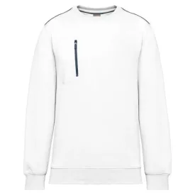   wk403wh/nv-xs   UNISEX DAYTODAY CONTRASTING POCKET SWEATSHIRT