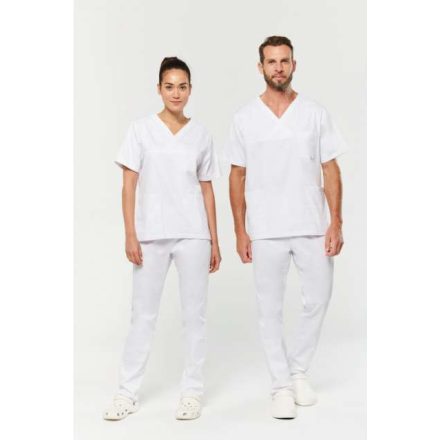 wk504wh-2xl   UNISEX SHORT SLEEVE COTTON TUNIC