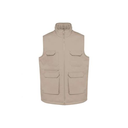 wk607be-2xl   UNISEX PADDED MULTI-POCKET POLYCOTTON VEST