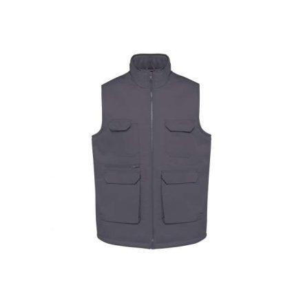 wk607cvg-2xl   UNISEX PADDED MULTI-POCKET POLYCOTTON VEST