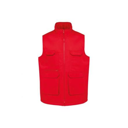 wk607re-2xl   UNISEX PADDED MULTI-POCKET POLYCOTTON VEST